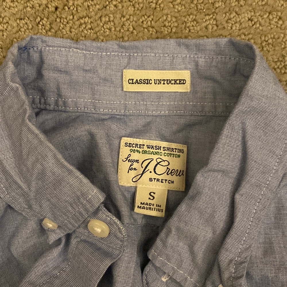 J Crew Untucked Light Blue Shirt